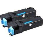 2 Pack Dell 1320 / 1320C / 1320CN Cyan High-Yield Compatible Toner Cartridges