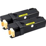 2 Pack Dell 1320 / 1320C / 1320CN Yellow Compatible High-Yield Toner Cartridges