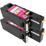 2 Pack Dell E525, E525w Magenta Compatible Toner Cartridges