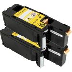 2 Pack Dell E525, E525w Yellow Compatible Toner Cartridges