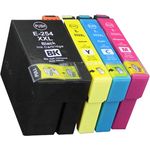 4 Pack High Yield Compatible Epson 254XL, 252XL Ink Cartridges