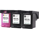 3 Pack HP 901XL & 901 High-Yield Compatible Ink Cartridges