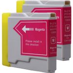 2 Pack Brother LC37M Magenta Compatible Ink Cartridges