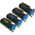 4 Pack Oki C3100 High-Yield Compatible Toner Cartridges