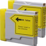 2 Pack Brother LC37Y Yellow Compatible Ink Cartridges