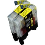 2 Pack Brother LC73Y Yellow Compatible High-Yield Ink (Replaces LC40Y)