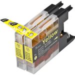 2 Pack Brother LC77Y Yellow Compatible Extra High-Yield Ink Cartridges