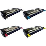 4 Pack Dell 3130cn / 3130cnd High-Yield Remanufactured Toner