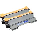 2 Pack Brother TN2250 Black Compatible High-Yield Toner Cartridges (Replaces TN2225)