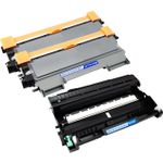 3 Pack Brother TN2250 & DR2225 Compatible High-Yield Toner & Drum Cartridges