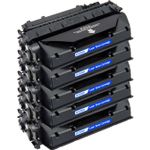 5 Pack HP 80X Black Compatible High Yield Toner Cartridge (CF280X)