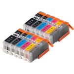 12 Pack Canon PGI-650XL & CLI-651XL Compatible High-Yield Ink Cartridges