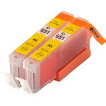 2 Pack Canon CLI-651XL Yellow Compatible High-Yield Ink Cartridges