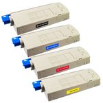 4 Pack Compatible Oki C710, C711 Toner Cartridges