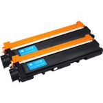 2 Pack Brother TN240C Cyan Compatible Toner Cartridges