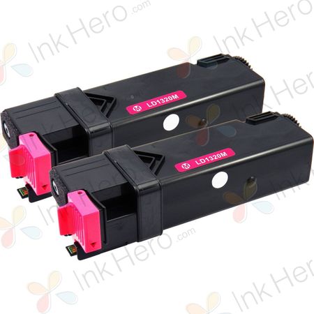 2 Pack Dell 1320 / 1320C / 1320CN Magenta Compatible High-Yield Toner Cartridges