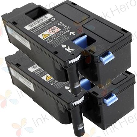 2 Pack Dell E525, E525w Black Compatible Toner Cartridges