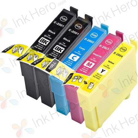 5 Pack Epson 200XL High-Yield Compatible Ink Cartridges