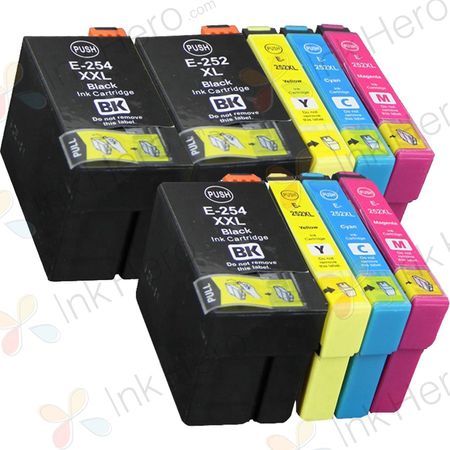 9 Pack Epson 252XL High-Yield Compatible Ink Cartridges