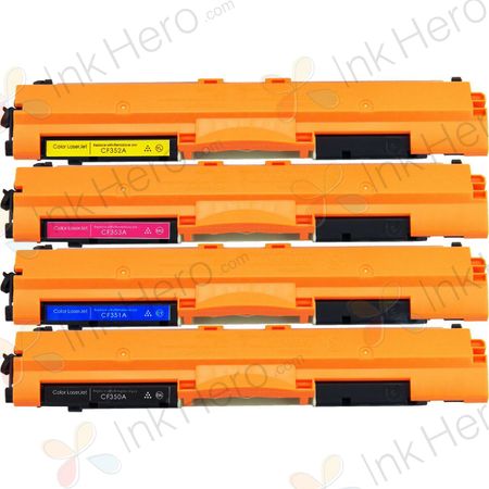 4 Pack HP 130A Remanufactured Toner Cartridges