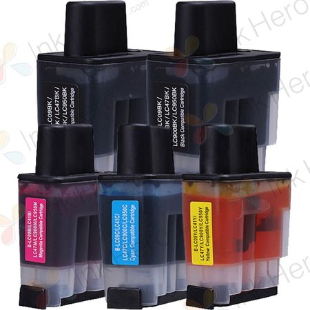 5 pack Brother LC47 Compatible Ink Cartridges