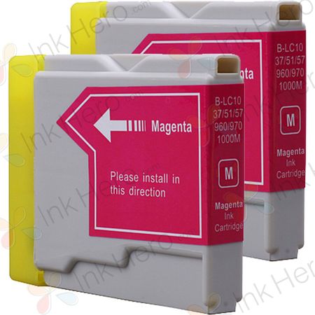 2 Pack Brother LC37M Magenta Compatible Ink Cartridges