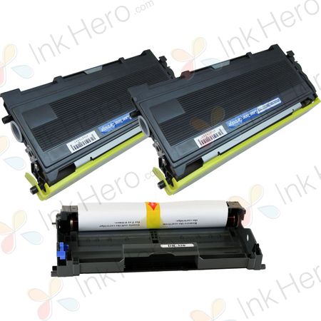 3 Pack Brother TN2030 & DR2025 Compatible Toner & Drum Cartridges