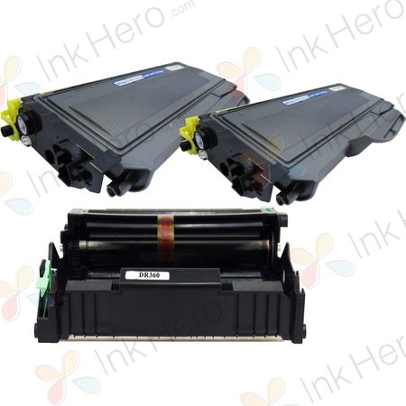 3 Pack Brother TN2150 & DR2125 Compatible Toner & Drum Cartridges