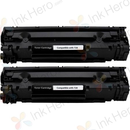 2 Pack Canon 328 Black Compatible Toner Cartridges