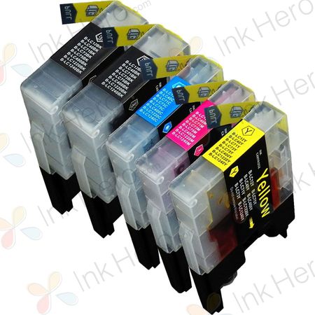 5 Pack Brother LC73 Compatible High-Yield Ink Cartridges (Replaces LC40)