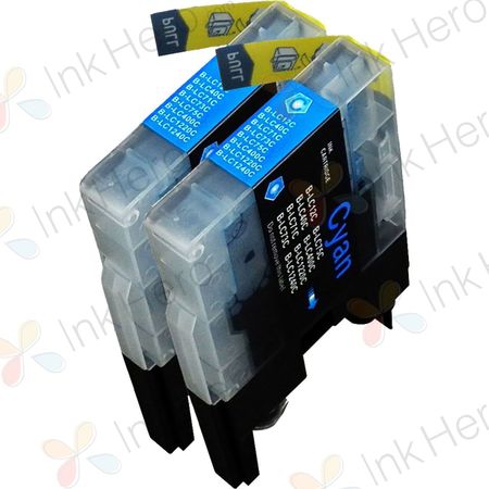 2 Pack Brother LC73C Cyan Compatible High-Yield Ink Cartridges (Replaces LC40C)