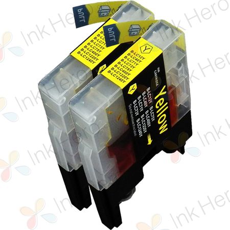 2 Pack Brother LC73Y Yellow Compatible High-Yield Ink (Replaces LC40Y)