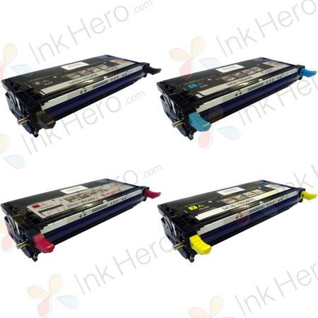 4 Pack Dell 3130cn / 3130cnd High-Yield Remanufactured Toner