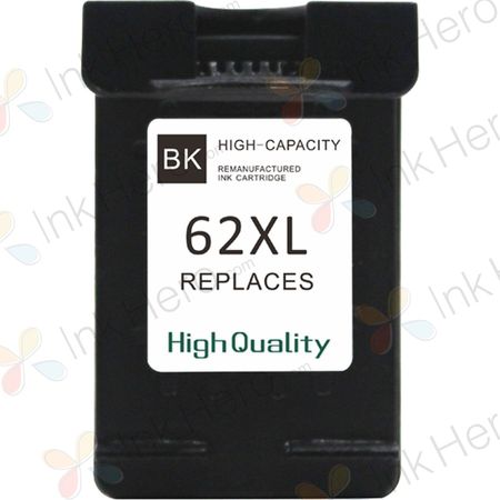 HP 62XL Black High-Yield Remanufactured Ink Cartridge (C2P05AA)