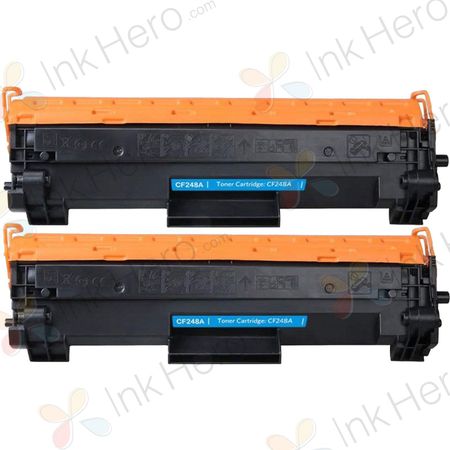 2 Pack HP 48A Black Compatible Laser Toner Cartridge (CF248A)