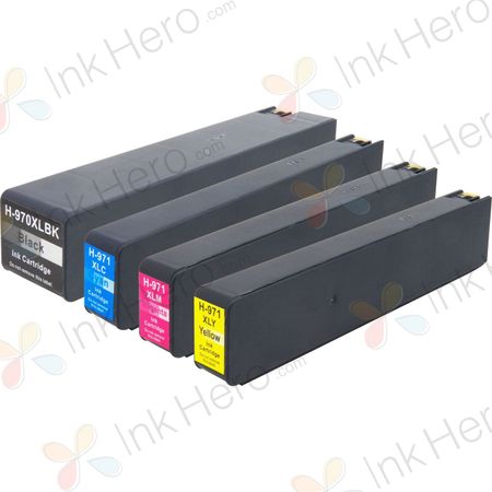 4 Pack HP 970XL & 971XL High-Yield Compatible Ink Cartridges