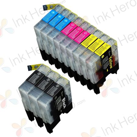 12 Pack Brother LC73 Compatible High-Yield Ink Cartridges (Replaces LC40)