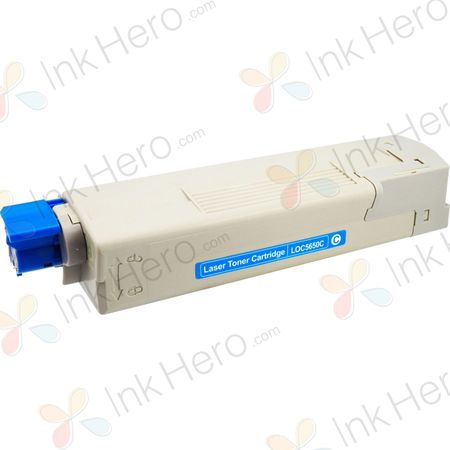 Oki C5650, C5750 Cyan Compatible High-Yield Toner Cartridge (43872311)