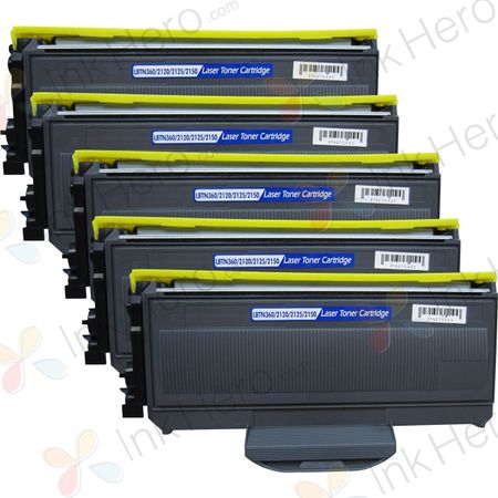 5 Pack Brother TN2150 Compatible Toner