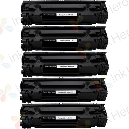 5 Pack Canon 328 Black Compatible Toner Cartridges