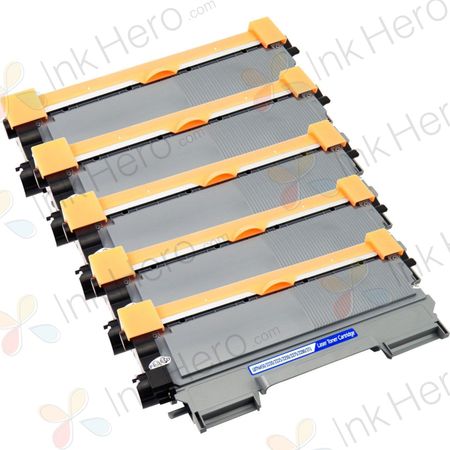 5 Pack Brother TN2250 Black Compatible High-Yield Toner Cartridges (Replaces TN2225)