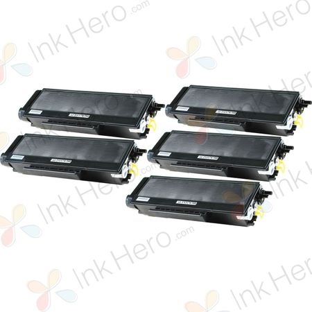 5 Pack Brother TN3185 Black Compatible High-Yield Toner Cartridge (Replaces TN3145)