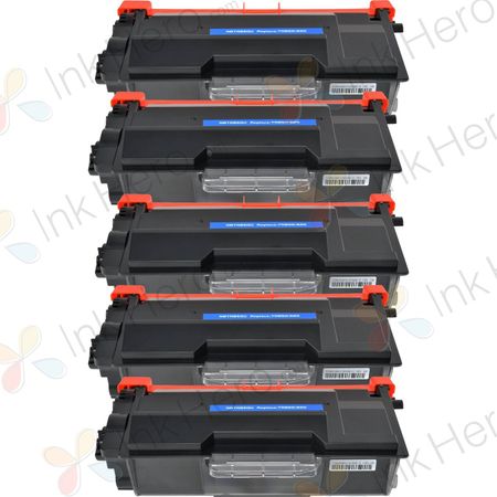 5 Pack Brother TN3440 Black Compatible High-Yield Toner Cartridge (Replaces TN3520)