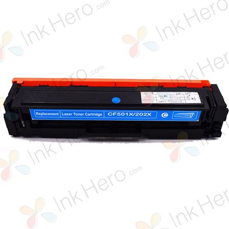 HP 202X Cyan Compatible High-Yield Toner Cartridge (CF501X)