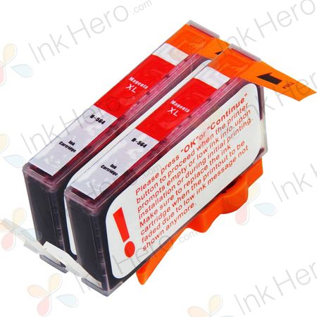 2 Pack HP 564XL Magenta High-Yield Compatible Ink Cartridges (CN686WA)