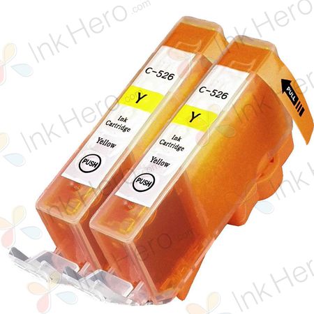 2 Pack Canon CLI-521Y Yellow Compatible Ink Cartridges