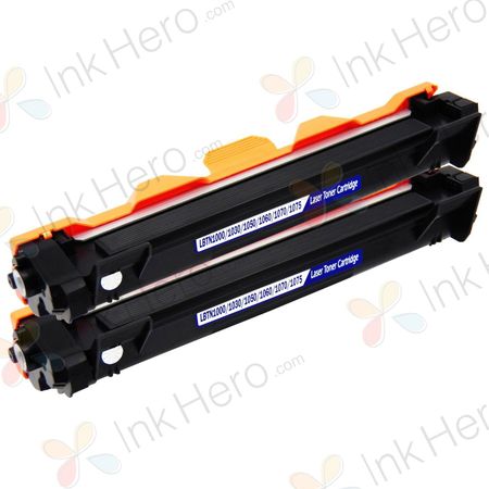 2 Pack Brother TN1070 Black Compatible Toner Cartridge