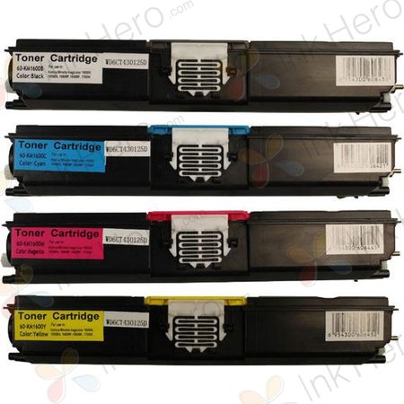 4 Pack Compatible Konica Minolta 1600 / 1650 / 1690 Toner Cartridges