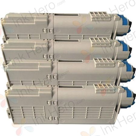 4 Pack Compatible Oki C532DN, MC573DN Toner Cartridges