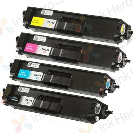 Brother 4 Pack TN-348 Compatible Toner Cartridges